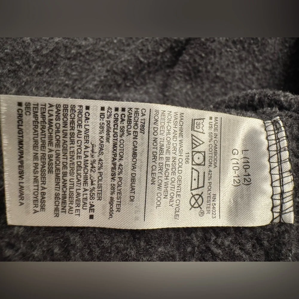 Old Navy Cropped Hoodie - Girls Large 10-12 - Daisy Print Fleece Sweatshirt EUC